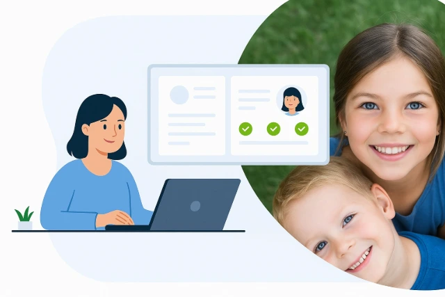 Genitore che gestisce le iscrizioni online