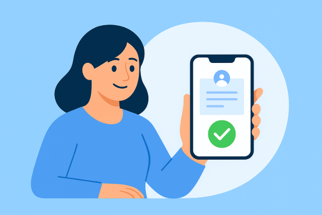 Genitore che iscrive online il proprio figlio al centro estivo